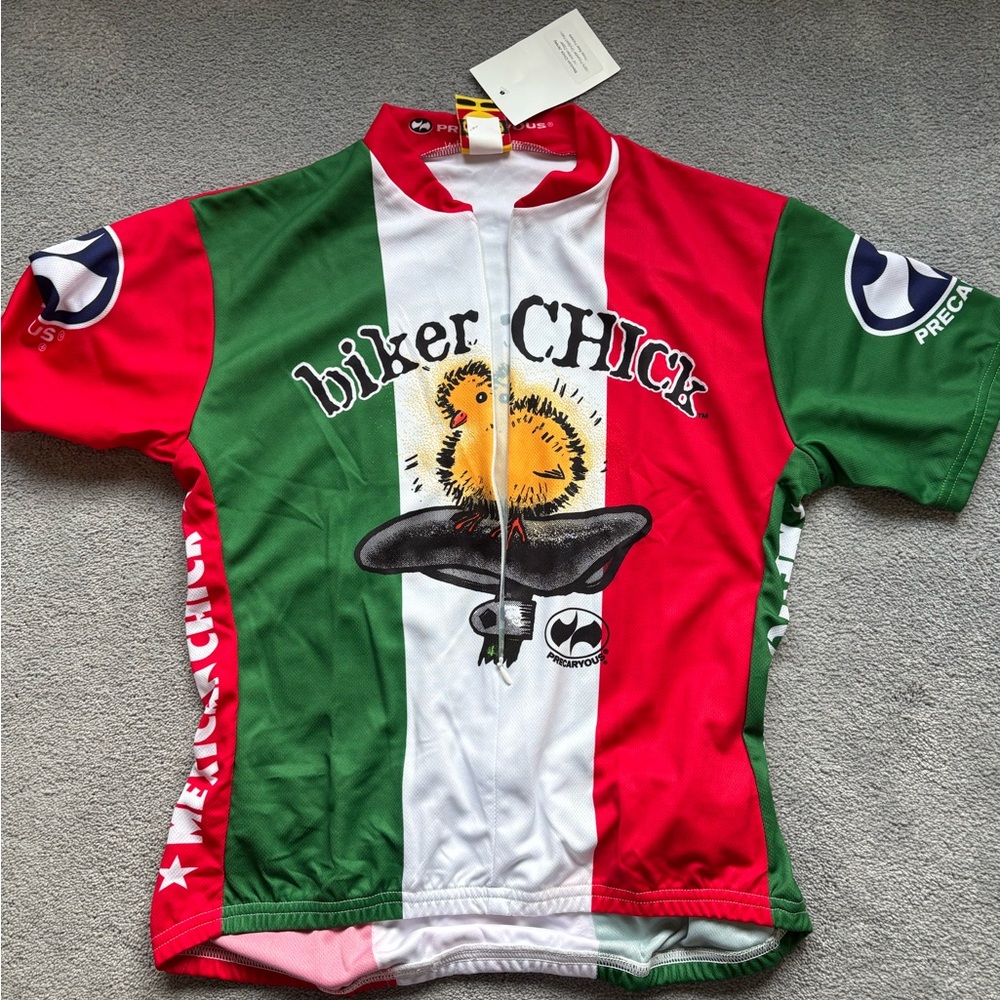 Women's Cycling Jersey - Red, Green, White